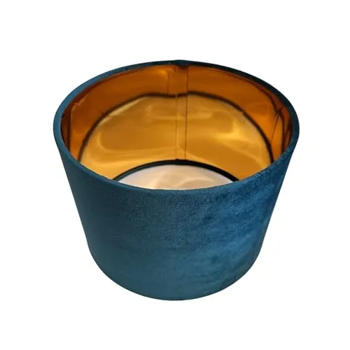 Lampenschirm Rund Retro Vintage Schwarz/Grün für E27 Fassung - Stylischer Stofflampenschirm im Retro-Design, ideal für Tischlampen und Pendelleuchten. Verleiht jedem Raum eine besondere Note.
