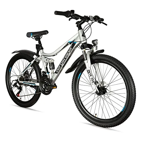 bergsteiger Kinderfahrrad Broome 24 Zoll - Mountainbike für Abenteuer - Fahrrad mit 21 Gang Shimano Schaltung und robusten Scheibenbremsen, ideal für Mountainbike-Touren. Perfekt für Kinder und junge Abenteurer!