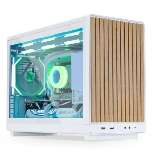 Lian Li TORRE M-ATX Gehäuse A3 WOOD GLASS VERSION WHITE - Mini ITX Gehäuse mit eleganter Holz- und Glas-Optik, ideal für stilvolle PC-Bauten und hervorragende Kühlung.