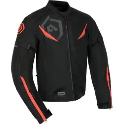 ARMR Eyoshi 3.0 WP Textiljacke - Wasserdicht Schwarz/Rot M - Die ARMR Eyoshi 3.0 Jacke kombiniert sportliches Design mit Funktionalität. Aus robustem 600D Polyester mit wasserdichter DRYGUARD Membrane und zertifizierten Protektoren bietet sie Sicherheit und Komfort beim Fahren.