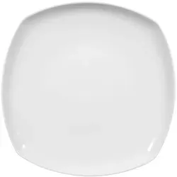 Speiseteller eckig 26 cm - Seltmann Weiden Lido weiß uni 3 - Weiß