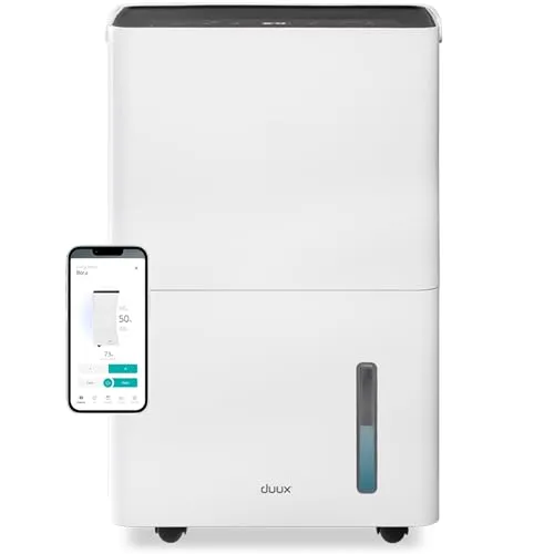 Duux Smart Dehumidifier Bora | Effizienter Luftentfeuchter für Räume bis 50 m² - Luftentfeuchter mit 4 L Wassertank, ideal für ein angenehmes Raumklima in Wohn- und Schlafräumen.