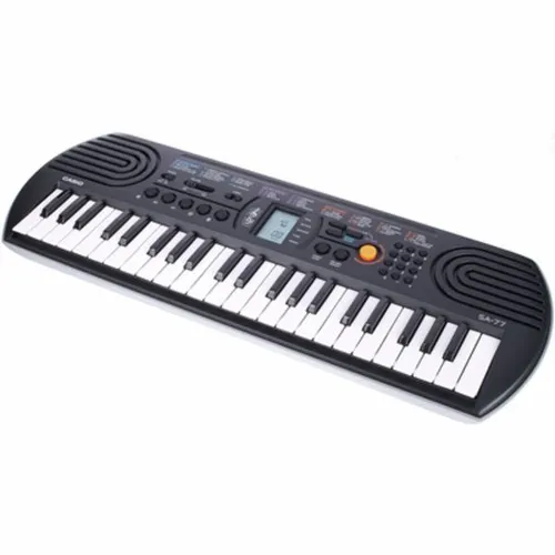 CASIO Mini-Keyboard SA-77, grau - Mini-Keyboard für kleine Musiker ab 6 Jahren mit 44 Tasten, 100 Sounds und 50 Styles. Perfekt für kreative Entfaltung und Musikspaß. Kopfhörer-Anschluss für ungestörtes Spielen.