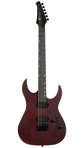 Spira S-400 Satin Wine Red - Hochwertige E-Gitarre - Gitarren, 400 Series mit geröstetem Pappel-Korpus und Ebony Tech Griffbrett, ideal für kraftvollen Sound und vielseitige Spielstile.