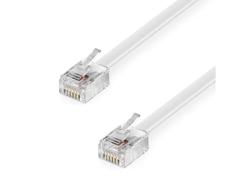 deleyCON deleyCON 6m Telefonkabel Modularkabel 6P4C Westernkabel RJ11 auf RJ11 LAN-Kabel