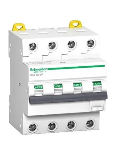 Schneider Electric FI/LS-Schalter A9D52420 4P 20A - Trenn- & Lastschalter, sicherer Leitungsschutz mit unverzögerter Auslösecharakteristik und 6 kA bemessungsabschaltvermögen für optimalen Schutz.