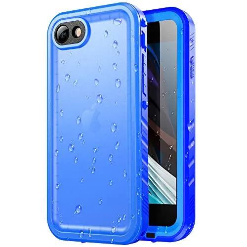 SPORTLINK für iPhone SE 2022/2020 iPhone 8 7 SE3 SE2 Wasserdicht Hülle - 360 Grad Outdoor Schutzhülle kameraschutz Displayschutz [IP68 Waterproof] [6FT Stoßfeste Hard Case ] Blau