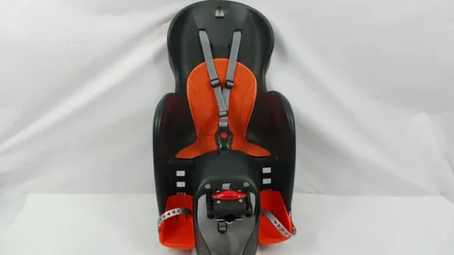 Prophete Sicherheits-Kindersitz Wallaroo, Grau-Orange - B-Ware - Kinderfahrsitz für hinten mit Fußstütze und Kindersicherungsgurt, ideal für sichere Fahrten mit Kindern von 9-22 kg.