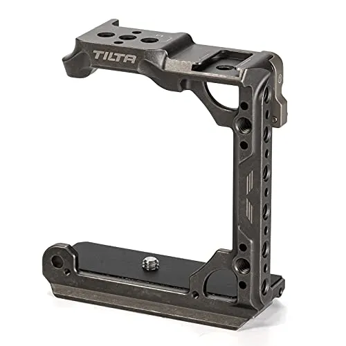 Tilta Halber Kamerakäfig, kompatibel mit Sony A1 A7S III A7R III Manfrotto Schnellwechselplatte für Alpha 1 A7R IV A7 III Cold Shoe Compact Lightweight - Tactical Grey TA-T23-HCC
