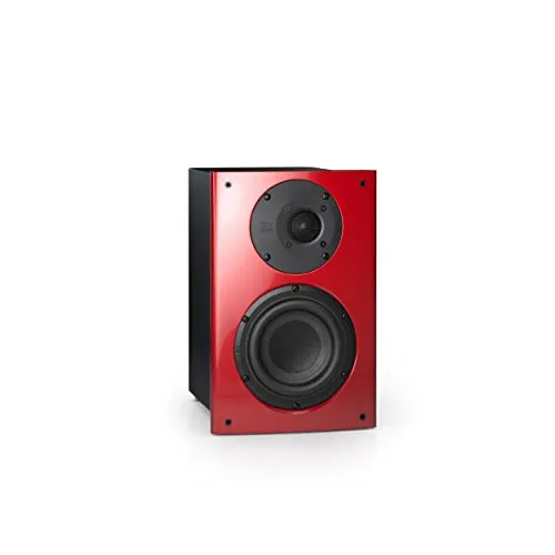 Nubert nuVero 30 | Rot/Schwarzer Dipollautsprecher - Regal-Lautsprecher mit 2 Wegen und Dipolfunktion, ideal für Stereo und Surround, für Musikgenuss auf höchstem Niveau – Made in Germany.