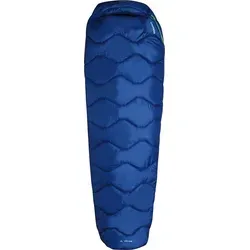 VauDe SE Menaggio 750 Kunstfaserschlafsack (Herren bis 0°C / max. Körpergröße 185cm / Gewicht 1,2kg) - RV links - royal