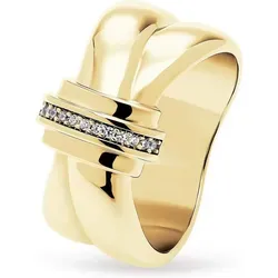 JETTE Damenring TWISTED 88854004 aus 925er Silber - Eleganter Damenring aus 925er Silber in gelbgold, Größe 55 – perfekt für jeden Anlass und ein stilvolles Accessoire für Ihre Sammlung.