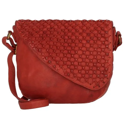 Greenland Nature Femi & Nine Umhängetasche Leder 24 cm rot - Handtasche aus hochwertigem Leder, mit stilvollem Design und idealer Größe für den täglichen Gebrauch.
