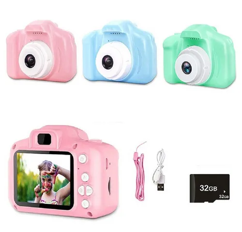 Kinderkamera 48MP 1080P HD Digitalkamera - Digitalkamera für Kinder mit 48MP und 1080P HD Videoauflösung, inklusive 32GB SD-Karte, 8-fachem Digitalzoom und 5 lustigen Spielen - ideal für kreative Abenteuer!
