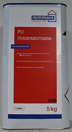 REMMERS PU-HOLZERSATZMASSE - 5 KG Holzsanierung in Holzoptik - Holzersatzmasse für effektive Holzsanierung, 5 kg Inhalt, ideal für langlebige Reparaturen und perfekte Holzoptik.