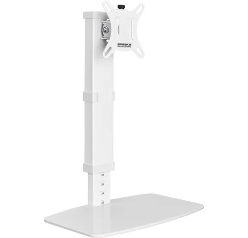 SpeaKa Professional SP-TMS-201 Monitor-Standfuß - TV-Wand- & Deckenhalterung mit 10 Höheneinstellungen und 360° drehbarer VESA-Platte für optimale Sicht und Komfort.