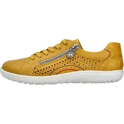Rieker Damen Low-Top Sneaker 52824 - Damen-Sneaker mit Glattleder-Obermaterial, bequemem Reißverschluss und leichter PU-Sohle für optimalen Tragekomfort.