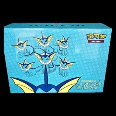 Pokemon Vaporeon VMAX Gift Box - Box Sets - Chinesisch - TCG OVP Decks & Starter, exklusive VMAX Edition mit Vaporeon, ideal für Sammler und Spieler.