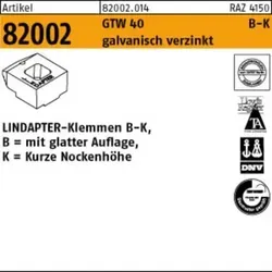 LINDAPTER-Klemme ART 82002 GT B KM 24 feuerverzinkt, kurz * S