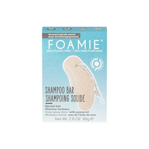 Foamie Shake Your Coconuts Shampoo Bar 80 g - Organisches Shampoo für normales Haar, vegan und ohne Silikone. Reinigt sanft und spendet intensiv Feuchtigkeit für gesundes, glänzendes Haar.