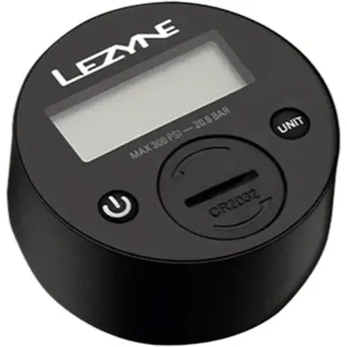 Lezyne Manometer für Fahrrad Standluftpumpe (350 PSI) 2,5" Digital - Luftpumpen – Präzises digitales Manometer für alle Standluftpumpen, inklusive Klebstoff und O-Ringe für einfache Installation.