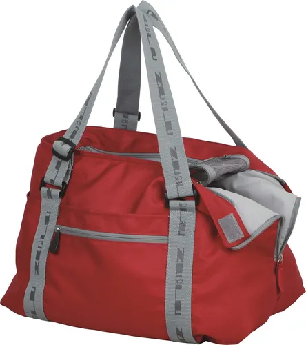 NOBBY Tasche "Corsica" 2 in 1 - Rostrot, 44 x 35 x 33 cm - Hochwertige 2-in-1 Transporttasche und Bett für Hunde und Katzen bis 6kg. Mit atmungsaktivem Netz, 4 Zubehörfächern und verstellbarem Griff für stressfreies Reisen.
