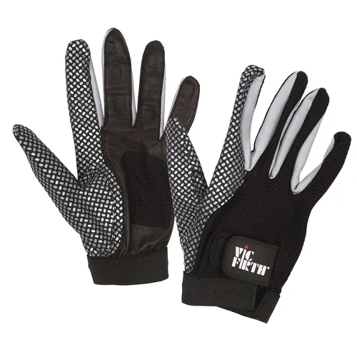 VIC FIRTH GLV-L Drumming Gloves (L) - Sonstiges Zubehör für Drummer, bieten optimalen Grip und Komfort beim Spielen von Bassdrum, Snaredrum und Tom.