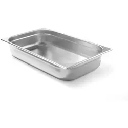 HENDI Gastronormbehälter 21L, Edelstahl - Temperaturbeständig von -40° bis 300°C, ideal für Heißluftöfen und Chafing Dishes, leicht zu reinigen und sehr stabil.