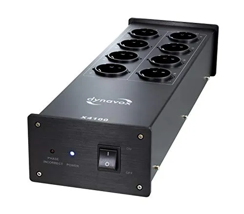 Dynavox X4100 HiFi-Netzfilter – Hochwertige HiFi-Steckdosenleiste - Steckdosen & Zubehör: Optimiert Ihre Audioqualität mit einem leistungsstarken Netzfilter für ein unverfälschtes Klangerlebnis.