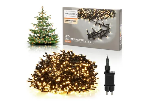 Nordstern LED-Lichterkette Warmweiß 800 LED für Innen & Außen - Faszinierende Weihnachtsdeko mit 800 LEDs, ideal für stimmungsvolle Lichtakzente drinnen und draußen. 8 Leuchtmodi und IP44 Schutz für vielseitige Einsatzmöglichkeiten.