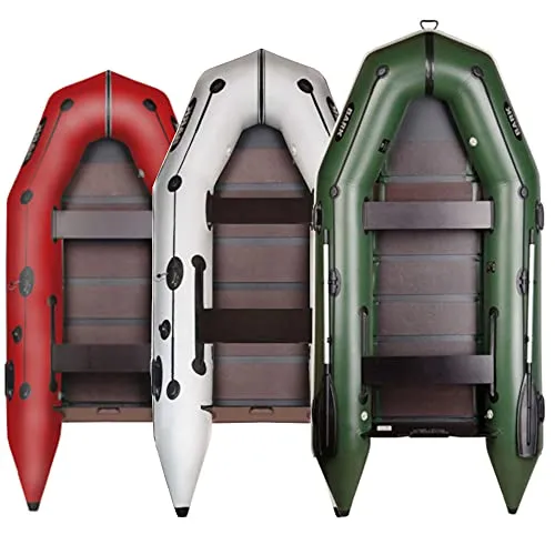 BARK Schlauchboot 2,9m für 2 Personen - Robustes 5-schichtiges PVC Schlauchboot, ideal für Freizeit, Angeln und Jagen. Platz für 2 Personen mit stabilen Sitzen und Lattenboden. Leicht transportierbar und geeignet für Motoren bis 8 PS.