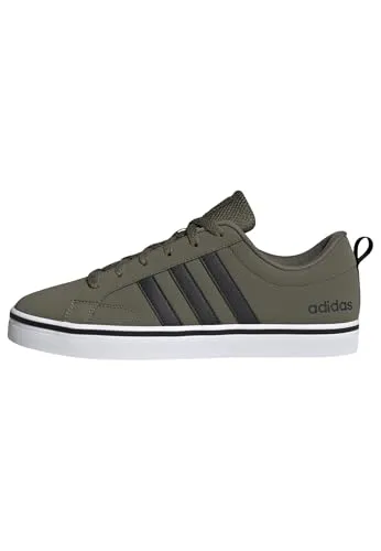 adidas Vs Pace 2.0 Herren Schuhe - Olive Strata/Core Black/Ftwr White, 40 2/3 EU - Herren-Sneaker mit regulärer Passform und stylischem Synthetik-Nubuk-Obermaterial, ideal für lässige Outfits und den ganzen Tag Komfort.