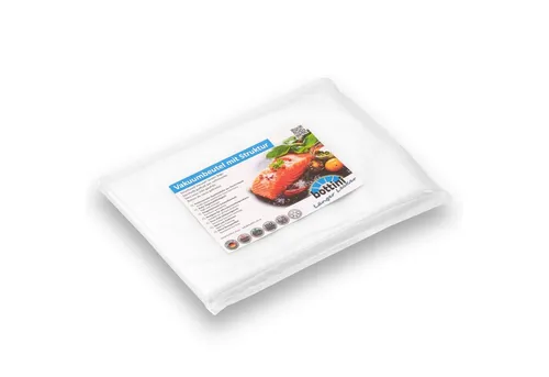 Bottini Vakuumierbeutel 50 Stück 30 x 40 cm – Goffriert und besonders durchstoßfest - 50 goffrierte Vakuumbeutel für Lebensmittel, kompatibel mit allen Balken-Vakuumierern. Langlebig, kochfest und gefrierfest – ideal für die Lebensmittelaufbewahrung.