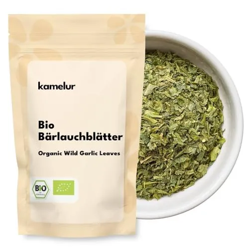 Kamelur 250g getrocknete Bio Bärlauchblätter - aromatischer Bärlauch für ein leckeres Pesto oder als Zugabe für Brotaufstriche