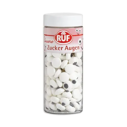RUF Zucker-Augen, essbare Deko-Augen für kreative Backideen - Verziere deine Backkreationen mit den lustigen Zuckeraugen! Ideal für Cookies, Muffins und Torten zu jedem Anlass – einfach anzuwenden und ein echter Blickfang!