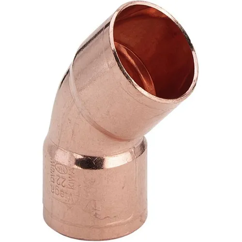 Viega Bogen 112196, 54 mm, 45° Kupfer - Sanitärinstallation mit Gütesicherung für Ø 12 - 54 mm, ideal für sichere Rohrverbindungen.