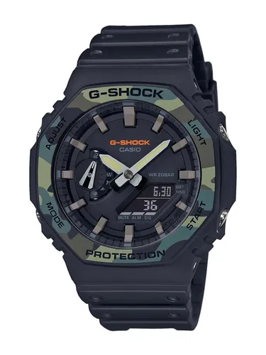 Casio G-Shock GA-2100SU-1AER Herren Uhr - Chronograph mit stoßfestem Carbon Core, 20 Bar wasserdicht, ideal für Outdoor-Abenteuer und extremste Bedingungen, inklusive Weltzeitfunktion und automatischem Kalender.