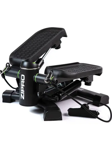 Zipro Roam Stepper Mini-Fitnessgerät - Stepper für effektives Fitnesstraining zu Hause mit LCD-Trainingscomputer, 2-in-1 Funktionalität und elastischen Trainingsbändern für ein ganzheitliches Workout.