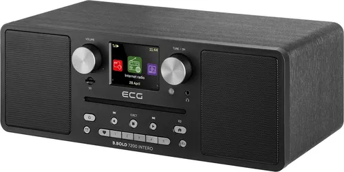 ECG B.Bold 7200 Intero Black - Vielseitiges Internetradio mit FM/DAB+, Bluetooth für kabelloses Streaming, CD-Player und USB/microSD-Unterstützung – ideal für Musikliebhaber!