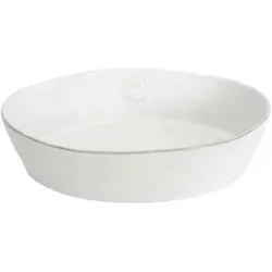Auflaufform Costa Nova Portugal Weiß oval 30 cm - Hochwertige Auflaufform aus Steingut, mikrowellen- und spülmaschinenfest, ideal für kreative Kochideen bei Temperaturen bis 300°C.