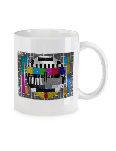 Urban Backwoods Tasse Test Picture Vintage Kaffeetasse The Testbild Bang Theory Retro Big TV, 1-tlg., Keramik, Nerd Geek TBBT