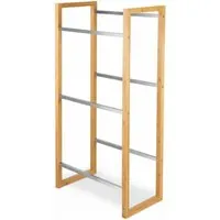 bomoe Getränkekistenregal Mattis – Stabiles Getränkeregal aus FSC® Bambusholz für 3 Kisten - Standregal für 3 Getränkekisten aus nachhaltigem Bambusholz, stabil und platzsparend. Ideal für Küche, Wohnzimmer oder Garage, mit einfachem Aufbau und Wandhalterung für zusätzliche Sicherheit.