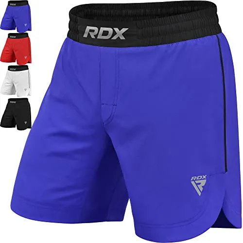 RDX MMA Shorts Sporthose Herren Kurz - Hochwertige Trainingsshorts aus 98% Polyester und 2% Spandex für optimalen Tragekomfort. Mit verstellbarem Kordelzug und anatomischem Schnitt für maximale Bewegungsfreiheit im Kampfsport.
