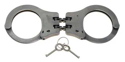 MFH Handschellen 2 Ketten - Kostümsets mit robusten Handschellen, doppeltem Schließsystem und aus Edelstahl, ideal für authentische Polizeikostüme.