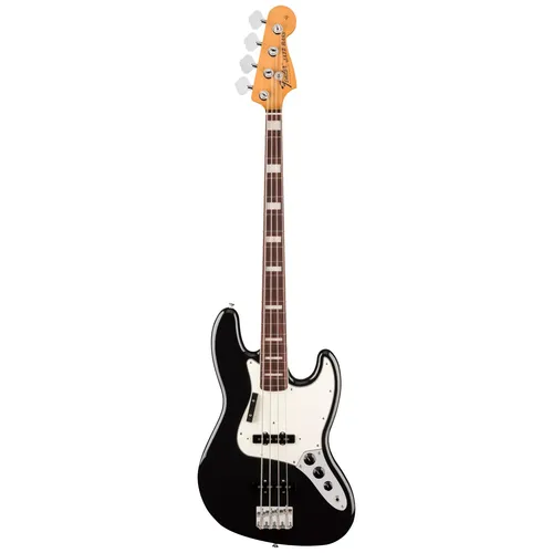 Fender Vintera III Early 70s Jazz Bass RW BLK - E-Bass - Erleben Sie den klassischen 70er-Jahre Look mit dem Fender Vintera III Jazz Bass. Erlenbody und Ahorn/Palisander Hals sorgen für hervorragenden Klang und Stil. Ideal für Musiker, die Vintage-Charme schätzen.