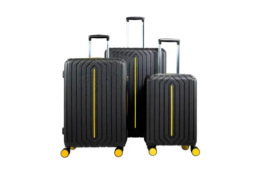 Crosstravel Kofferset Atlanta, 4 Rollen, (3 tlg., Hartschalen Trolley Set), Robuste Hartschale mit TSA-Schloss und Innen-Organizer