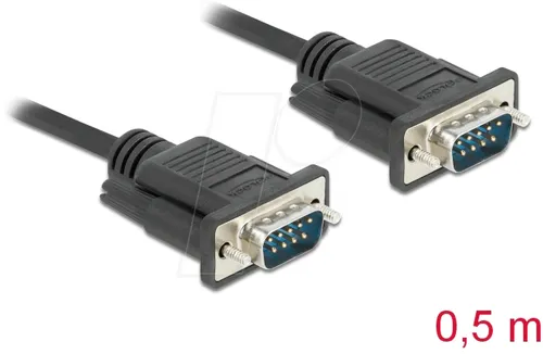 DELOCK 86612 - Kabel Seriell, RS-232, Stecker/Stecker, 0,5 m