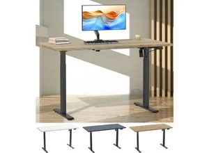 VCM my office Lona - Höhenverstellbarer Schreibtisch - Kinderschreibtisch mit elektrischem Höhenverstellmechanismus (71-120 cm) für ergonomisches Arbeiten, ideal zur Vorbeugung von Verspannungen und zur Förderung von Bewegung im Alltag.
