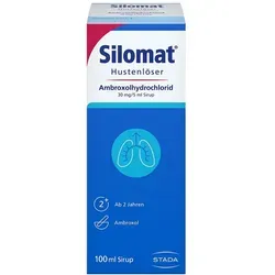 Silomat Hustenlöser Ambroxolhydrochlorid 30mg/5ml - Hustenlöser mit Erdbeer-Vanille-Geschmack für eine angenehme Einnahme. Ideal für Kinder ab 2 Jahren, hilft beim Abhusten und sorgt für eine entspannte Nacht.