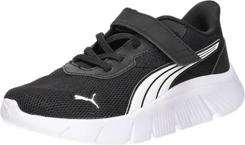 Puma Flexfocus Modern AC+ PS - Kinder Fitnessschuhe in Schwarz - Fitnessschuhe für Kinder (4-8 Jahre) mit atmungsaktivem Obermaterial aus 20% recycelten Materialien, ideal für aktive Bewegungen und schnellen Komfort durch elastische Schnürsenkel und Klettverschluss.
